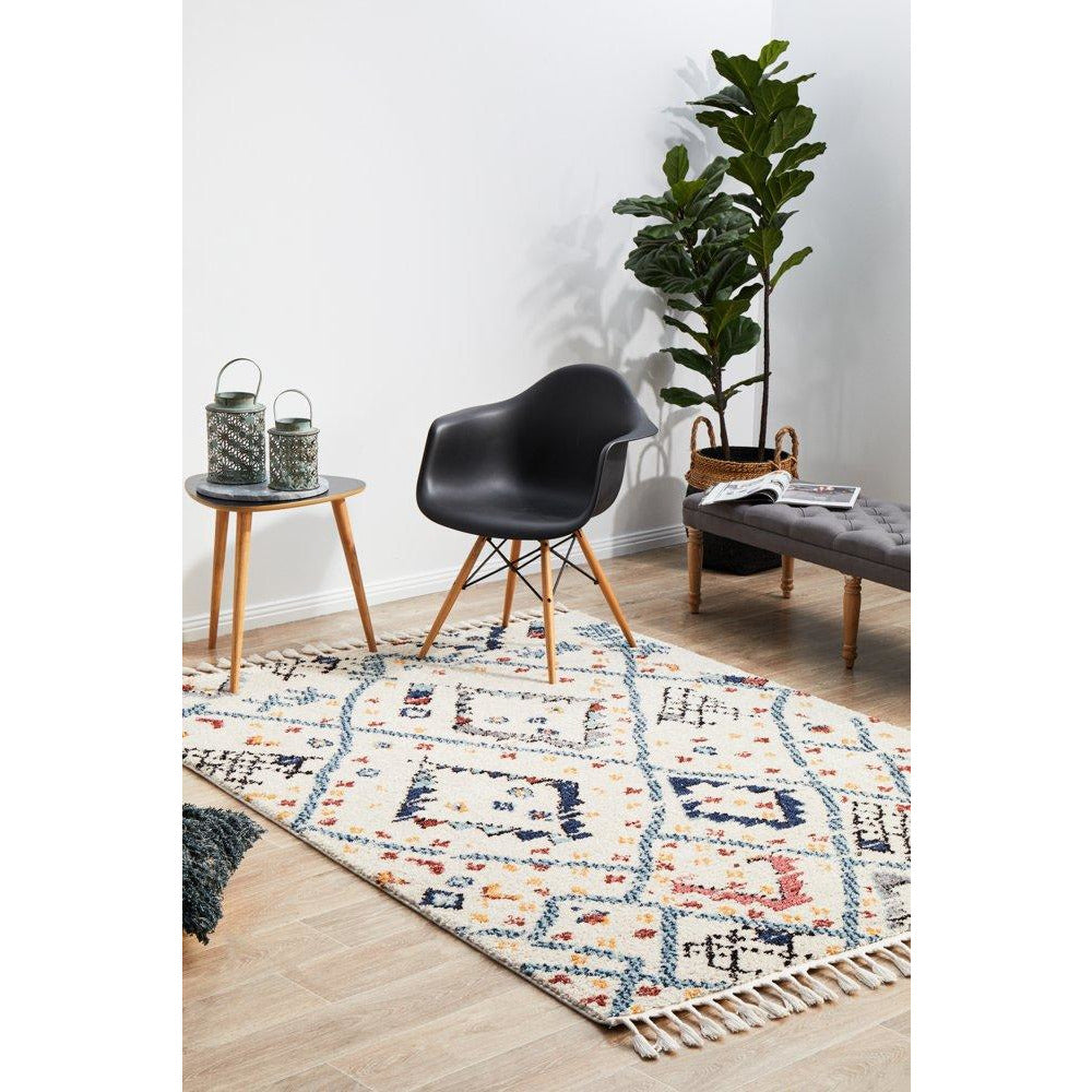 Ankara 3744 Blue Modern Tribal Patterned Rug - Rugs Of Beauty - 3