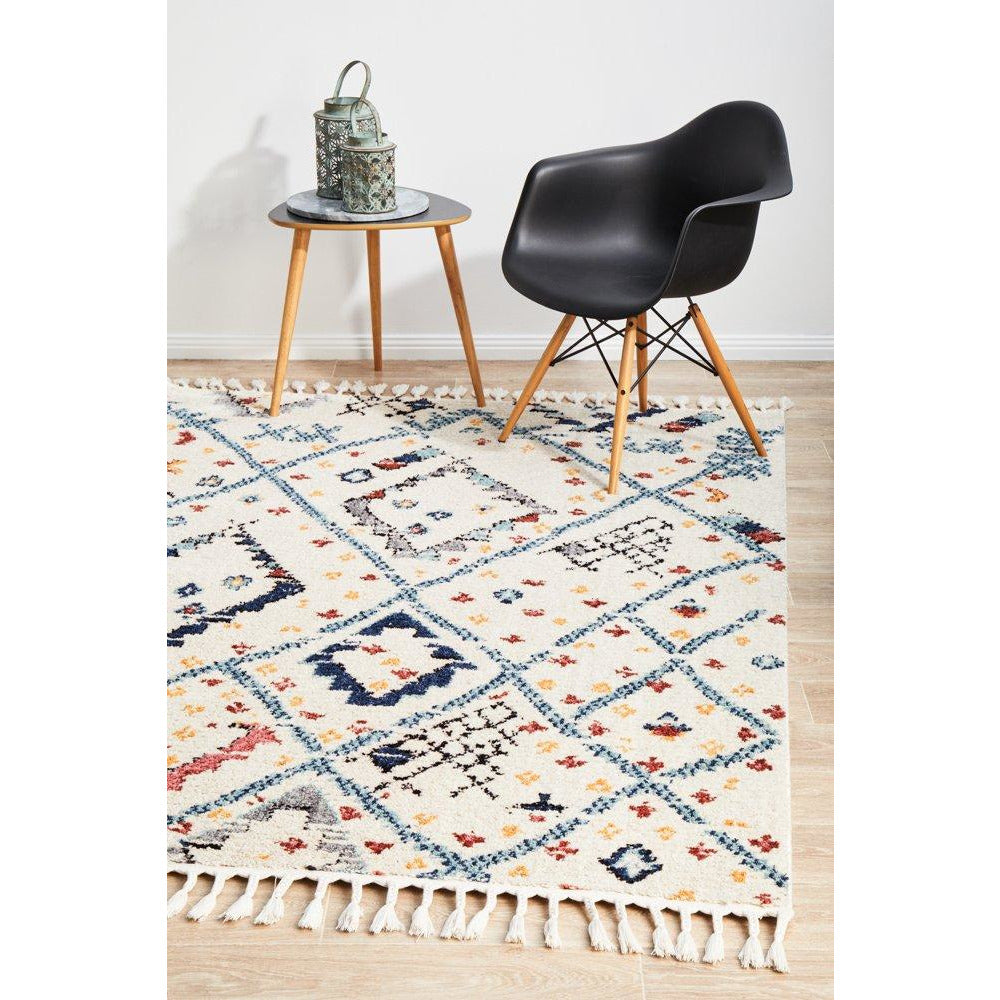 Ankara 3744 Blue Modern Tribal Patterned Rug - Rugs Of Beauty - 4