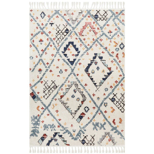 Ankara 3744 Blue Modern Tribal Patterned Rug - Rugs Of Beauty - 1