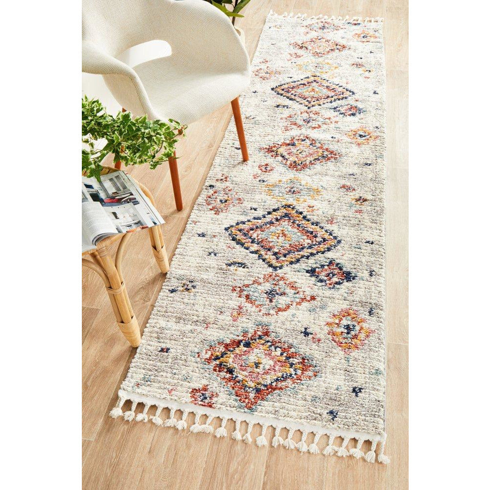 Ankara 3745 Silver Grey Modern Tribal Patterned Hallway Runner Rug - Rugs Of Beauty - 2