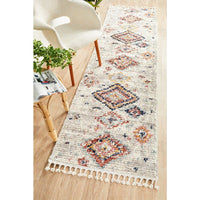 Ankara 3745 Silver Grey Modern Tribal Patterned Hallway Runner Rug - Rugs Of Beauty - 2