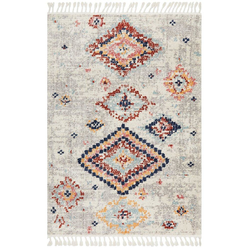 Ankara 3745 Silver Grey Modern Tribal Patterned Rug - Rugs Of Beauty - 1