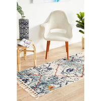 Ankara 3747 Blue Modern Tribal Patterned Hallway Runner Rug - Rugs Of Beauty - 3