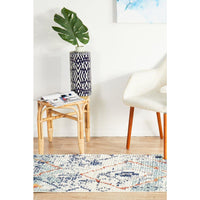 Ankara 3747 Blue Modern Tribal Patterned Hallway Runner Rug - Rugs Of Beauty - 4