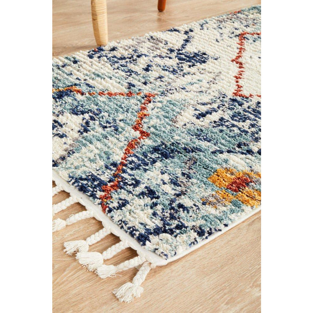 Ankara 3747 Blue Modern Tribal Patterned Hallway Runner Rug - Rugs Of Beauty - 5