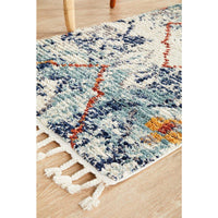 Ankara 3747 Blue Modern Tribal Patterned Hallway Runner Rug - Rugs Of Beauty - 5