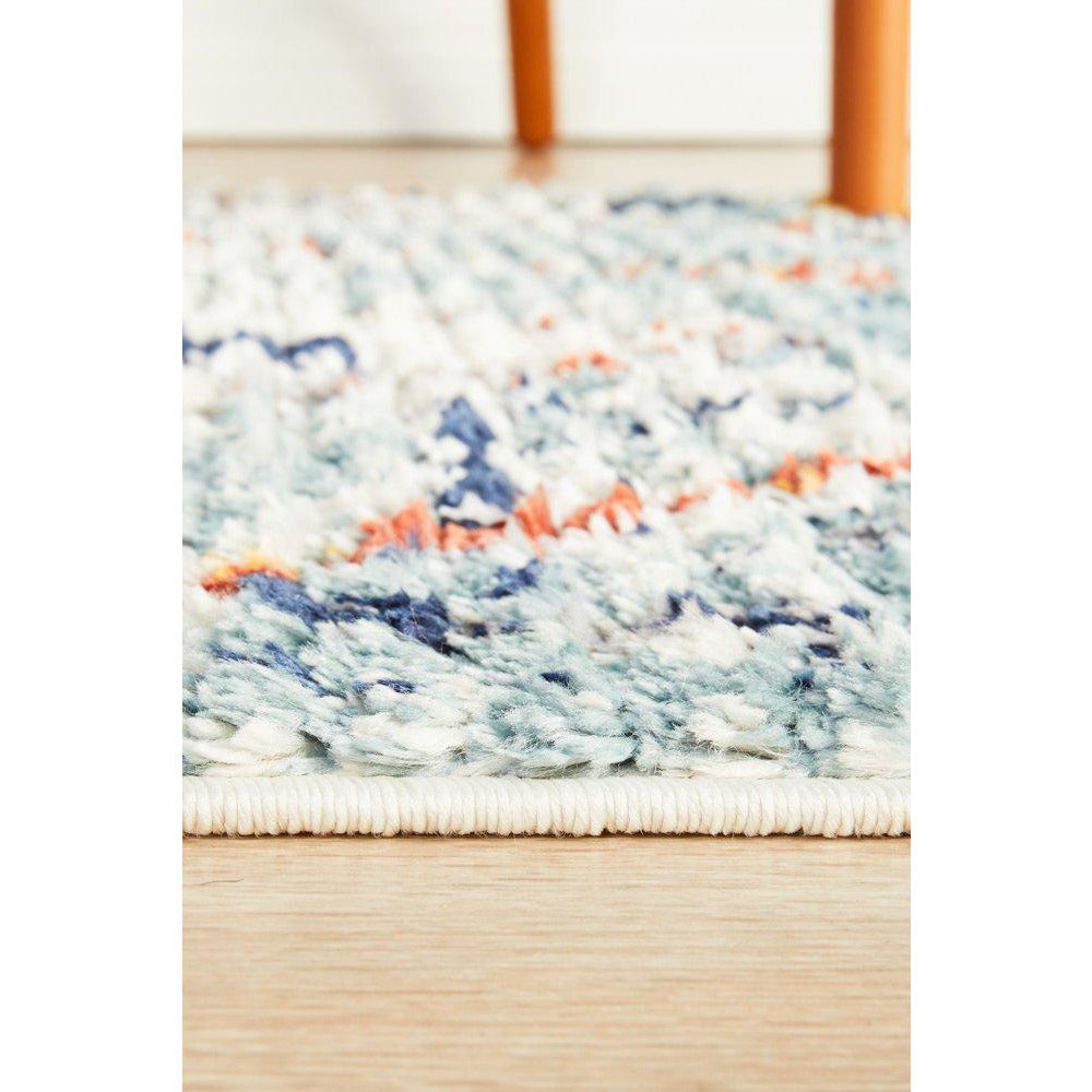 Ankara 3747 Blue Modern Tribal Patterned Hallway Runner Rug - Rugs Of Beauty - 7