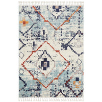 Ankara 3747 Blue Modern Tribal Patterned Rug - Rugs Of Beauty - 1
