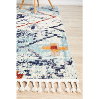 Ankara 3747 Blue Modern Tribal Patterned Rug - Rugs Of Beauty - 6
