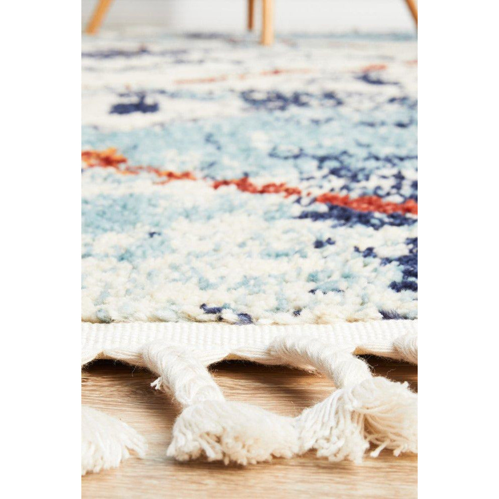 Ankara 3747 Blue Modern Tribal Patterned Rug - Rugs Of Beauty - 7