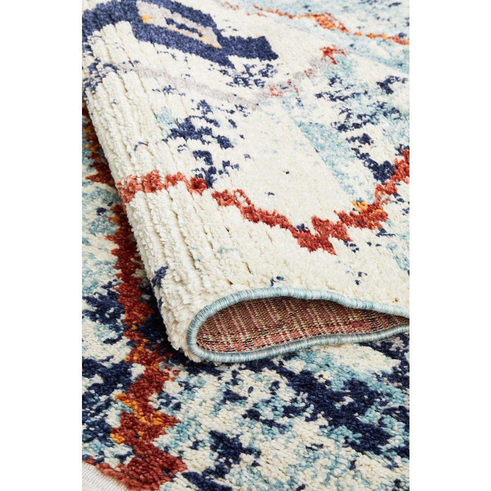 Ankara 3747 Blue Modern Tribal Patterned Rug - Rugs Of Beauty - 9