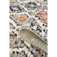 Ankara 3748 Grey Multi Colour Modern Tribal Patterned Hallway Runner Rug - Rugs Of Beauty - 9