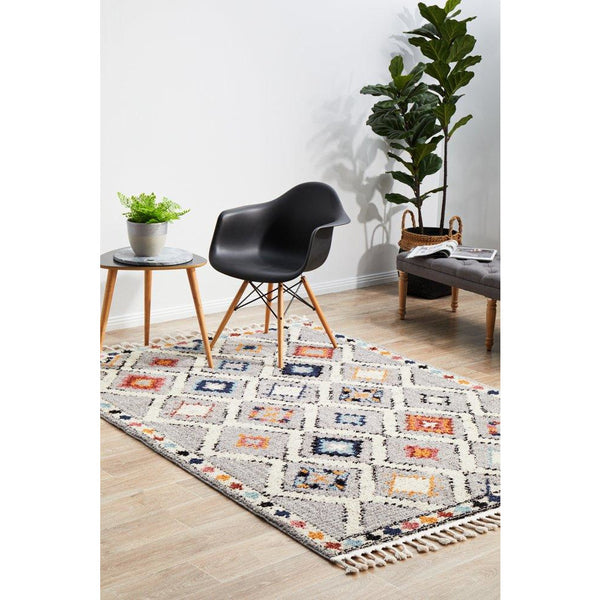 Ankara 3748 Grey Multi Colour Modern Tribal Patterned Rug - Rugs Of Beauty - 3