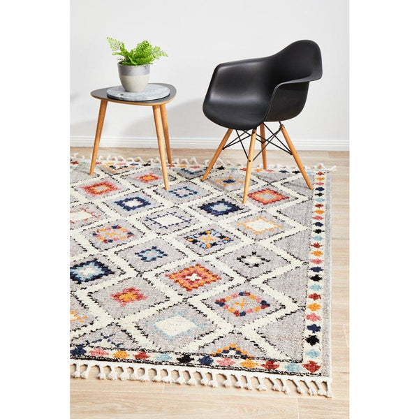 Ankara 3748 Grey Multi Colour Modern Tribal Patterned Rug - Rugs Of Beauty - 4