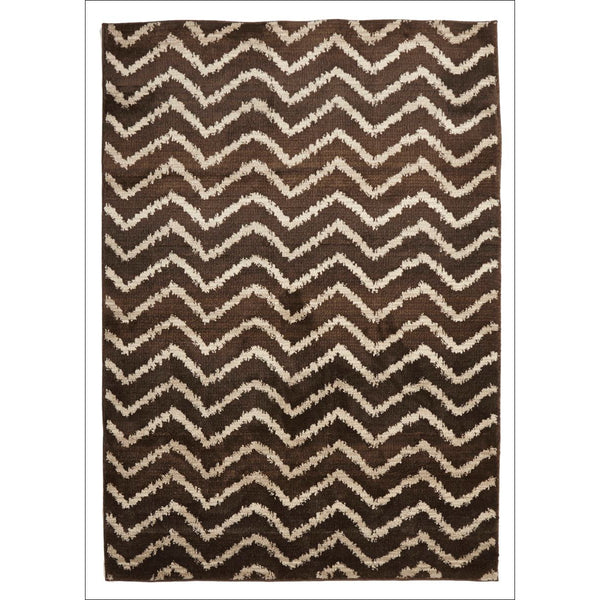 Zaida 451 Brown Beige Chevron Patterned Moroccan Rug - Rugs Of Beauty - 1