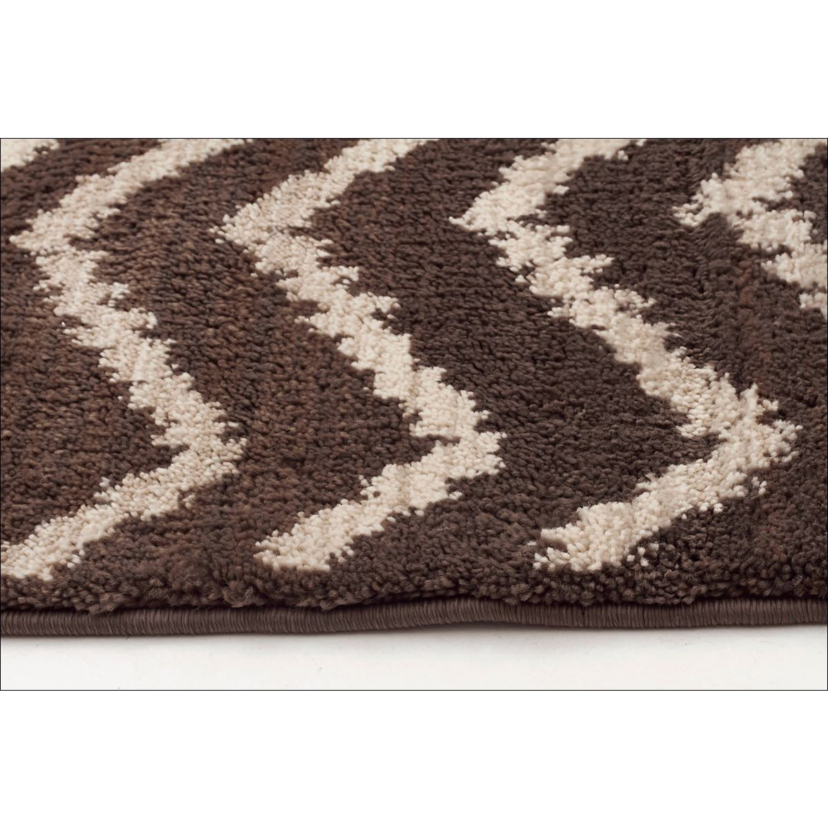 Zaida 451 Brown Beige Chevron Patterned Moroccan Rug - Rugs Of Beauty - 2