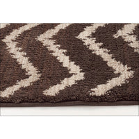 Zaida 451 Brown Beige Chevron Patterned Moroccan Rug - Rugs Of Beauty - 2
