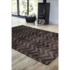 Zaida 452 Brown Grey Chevron Patterned Moroccan Rug - Rugs Of Beauty - 5