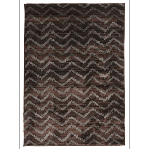 Zaida 452 Brown Grey Chevron Patterned Moroccan Rug - Rugs Of Beauty - 1