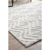 Odessa 101 Ivory Black Modern Hand Loomed Wool Blend Rug - Rugs Of Beauty - 8