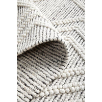 Odessa 101 Ivory Black Modern Hand Loomed Wool Blend Rug - Rugs Of Beauty - 9