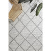 Odessa 102 Ivory Black Trellis Patterned Modern Hand Loomed Wool Blend Rug - Rugs Of Beauty - 2