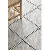 Odessa 102 Ivory Black Trellis Patterned Modern Hand Loomed Wool Blend Rug - Rugs Of Beauty - 3