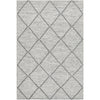 Odessa 102 Ivory Black Trellis Patterned Modern Hand Loomed Wool Blend Rug - Rugs Of Beauty - 1