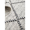 Odessa 102 Ivory Black Trellis Patterned Modern Hand Loomed Wool Blend Rug - Rugs Of Beauty - 6