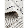 Odessa 102 Ivory Black Trellis Patterned Modern Hand Loomed Wool Blend Rug - Rugs Of Beauty - 8
