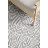 Odessa 103 Ivory Grey Modern Hand Loomed Textured Tribal Wool Blend Rug - Rugs Of Beauty - 2
