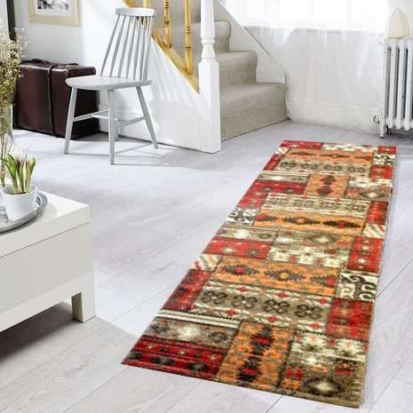 Brown & Beige Pattern Designer Rug - Rugs Of Beauty - 2