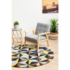 Lecce 1320 Multi Colour Geometric Pattern Wool Round Rug - Rugs Of Beauty - 4