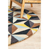 Lecce 1320 Multi Colour Geometric Pattern Wool Round Rug - Rugs Of Beauty - 5