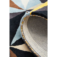 Lecce 1320 Multi Colour Geometric Pattern Wool Runner Rug - Rugs Of Beauty - 9