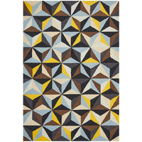 Lecce 1320 Multi Colour Geometric Pattern Wool Rug - Rugs Of Beauty - 1