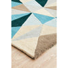 Lecce 1321 Blue Multi Colour Geometric Pattern Wool Runner Rug - Rugs Of Beauty - 6