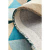 Lecce 1321 Blue Multi Colour Geometric Pattern Wool Runner Rug - Rugs Of Beauty - 9