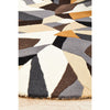 Lecce 1323 Brown White Grey Multi Colour Geometric Pattern Round Wool Rug - Rugs Of Beauty - 7