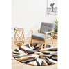 Lecce 1323 Brown White Grey Multi Colour Geometric Pattern Round Wool Rug - Rugs Of Beauty - 2