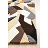 Lecce 1323 Brown White Grey Multi Colour Geometric Pattern Wool Runner Rug - Rugs Of Beauty - 6
