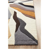 Lecce 1323 Brown White Grey Multi Colour Geometric Pattern Wool Rug - Rugs Of Beauty - 4