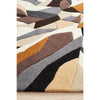 Lecce 1323 Brown White Grey Multi Colour Geometric Pattern Wool Rug - Rugs Of Beauty - 5