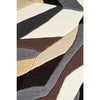 Lecce 1323 Brown White Grey Multi Colour Geometric Pattern Wool Rug - Rugs Of Beauty - 6