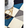 Lecce 1324 Blue Grey White Multi Colour Geometric Pattern Round Wool Rug - Rugs Of Beauty - 5