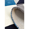 Lecce 1324 Blue Grey White Multi Colour Geometric Pattern Wool Runner Rug - Rugs Of Beauty - 9