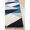 Lecce 1324 Blue Grey White Multi Colour Geometric Pattern Wool Rug - Rugs Of Beauty - 4