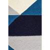 Lecce 1324 Blue Grey White Multi Colour Geometric Pattern Wool Rug - Rugs Of Beauty - 6
