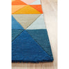 Lecce 1326 Rust Blue Navy Multi Colour Geometric Pattern Wool Rug - Rugs Of Beauty - 4