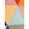 Lecce 1326 Rust Blue Navy Multi Colour Geometric Pattern Wool Rug - Rugs Of Beauty - 6